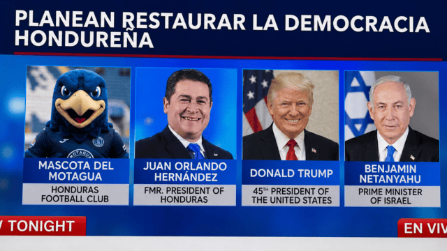 TRUMP, NETANYAHU, HERNÁNDEZ Y LA MASCOTA DEL MOTAGUA PLANEAN RESTAURAR LA DEMOCRACIA HONDUREÑA INSTALANDO UN NARCO INDULTADO EN EL PODER